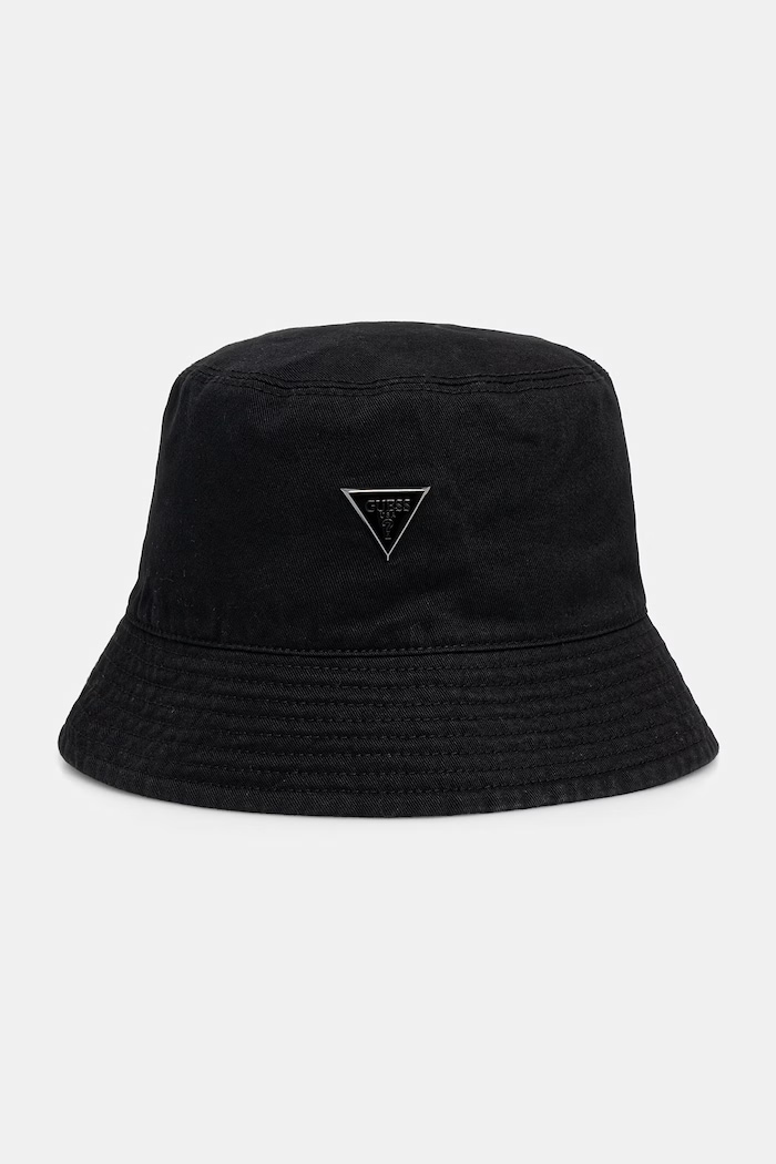 Guess Pălărie tip bucket pentru bărbați, din bumbac negru AM9608.POL01