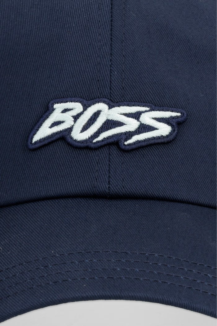BOSS Orange bejzbalová čiapka pánska bavlnená SL 50560372 tmavomodrá SS26