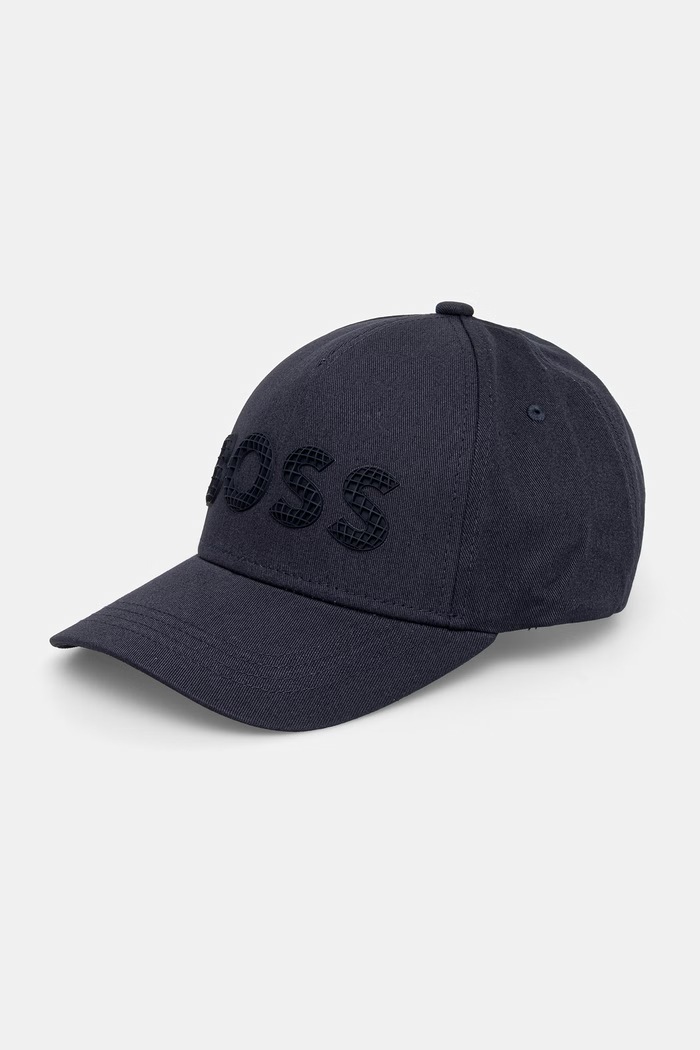 BOSS Green čiapka so šiltom pánska bavlnená Golf tmavomodrá 50560379