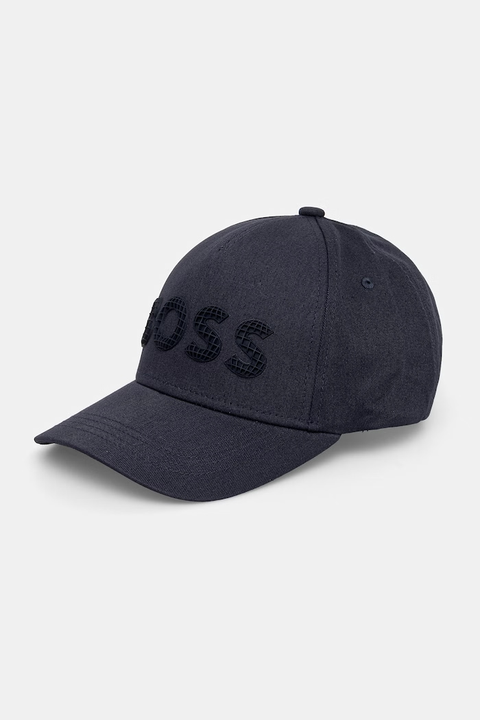 BOSS Green čiapka so šiltom pánska bavlnená Golf tmavomodrá 50560379