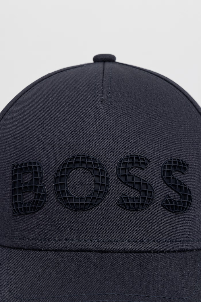 BOSS Green čiapka so šiltom pánska bavlnená Golf 50560379 tmavomodrá SS26