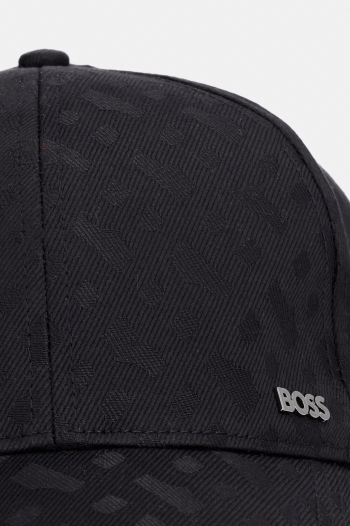 BOSS bejzbalová čiapka pánska bavlnená 50560339 čierna SS26