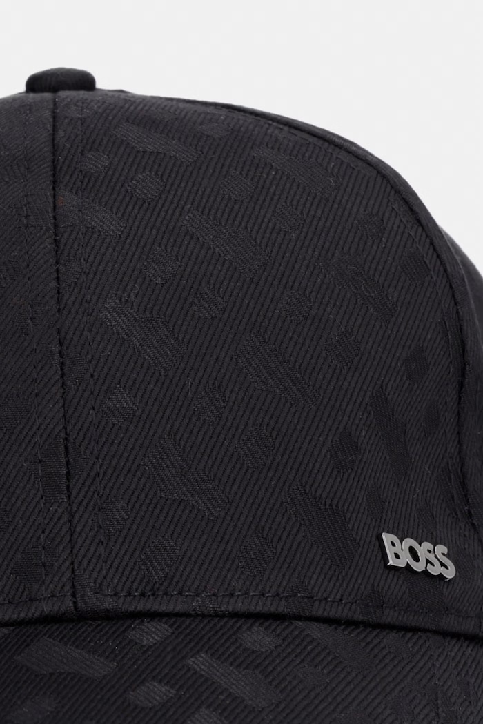 BOSS bejzbalová čiapka pánska bavlnená 50560339 čierna SS26