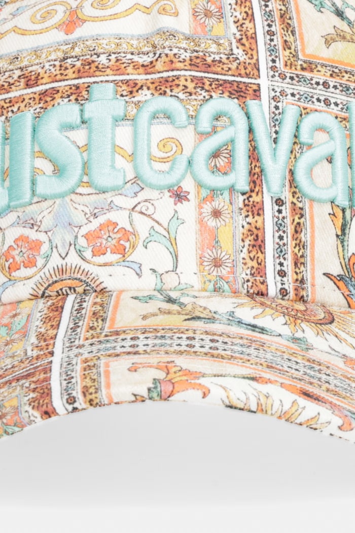 Just Cavalli καπέλο μπέιζμπολ ανδρικό βαμβακερό 80QAZK30.ZG407 μπεζ SS26