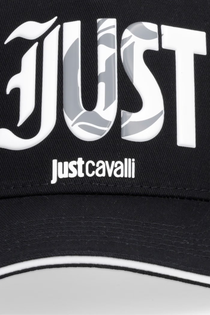 Just Cavalli bejzbalová čiapka pánska bavlnená 80QAZK80.ZG318 čierna SS26