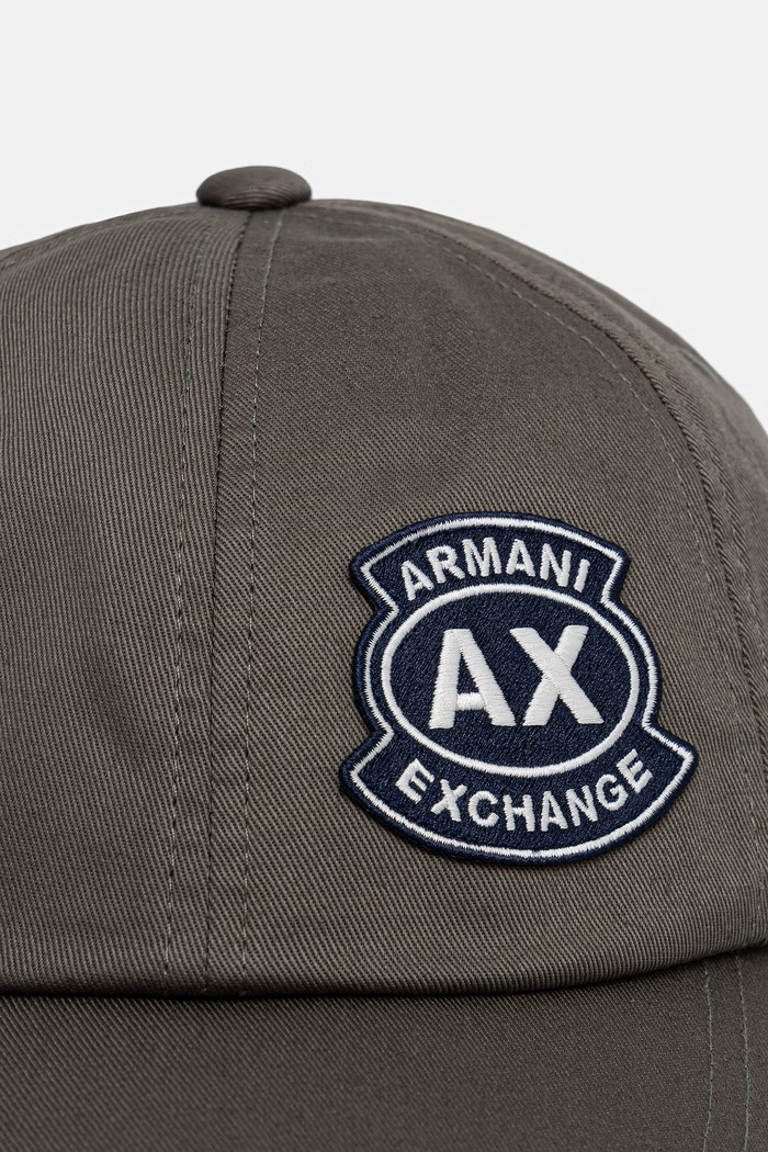 Armani Exchange baseball kapa moška bombažna XM002538.AF15502 zelena SS26