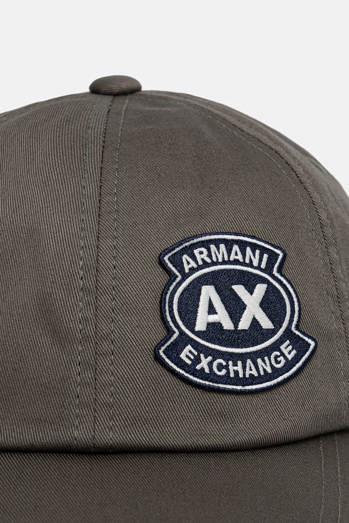 Armani Exchange baseball kapa moška bombažna XM002538.AF15502 zelena SS26