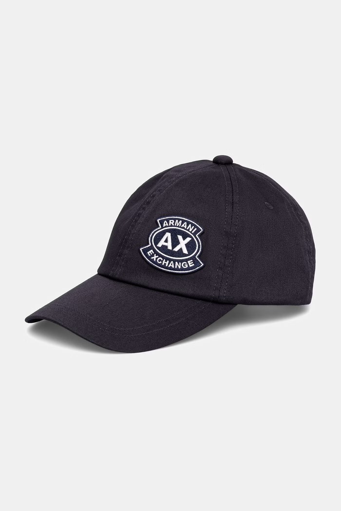 Armani Exchange baseball kapa moška bombažna črna XM002538.AF15502