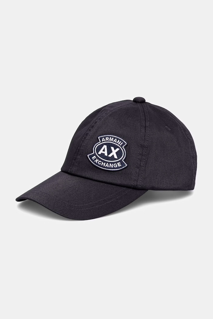 Armani Exchange baseball kapa moška bombažna črna XM002538.AF15502