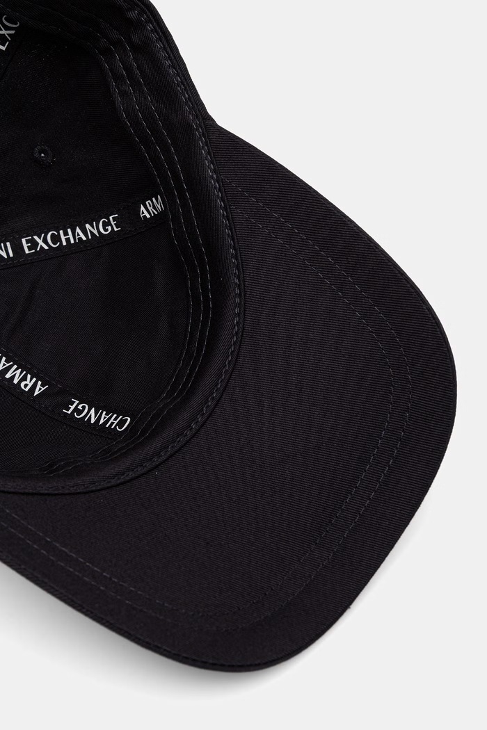 Armani Exchange baseball kapa moška bombažna črna XM002538.AF15502