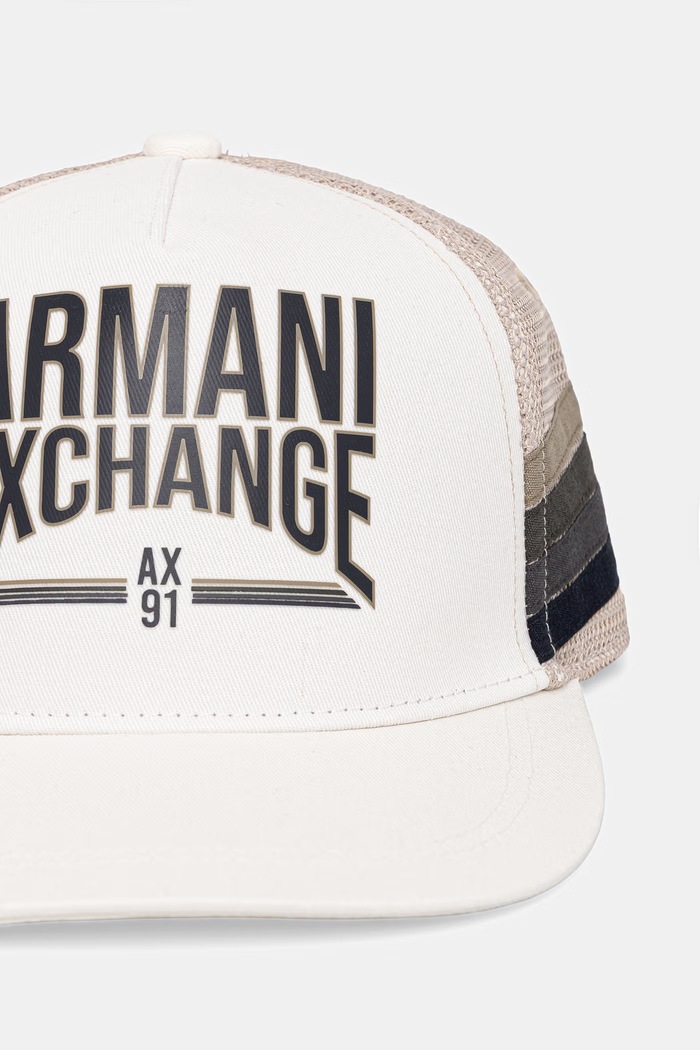 Armani Exchange Moška Snapback kapa XM002542.AF15502 bež SS26