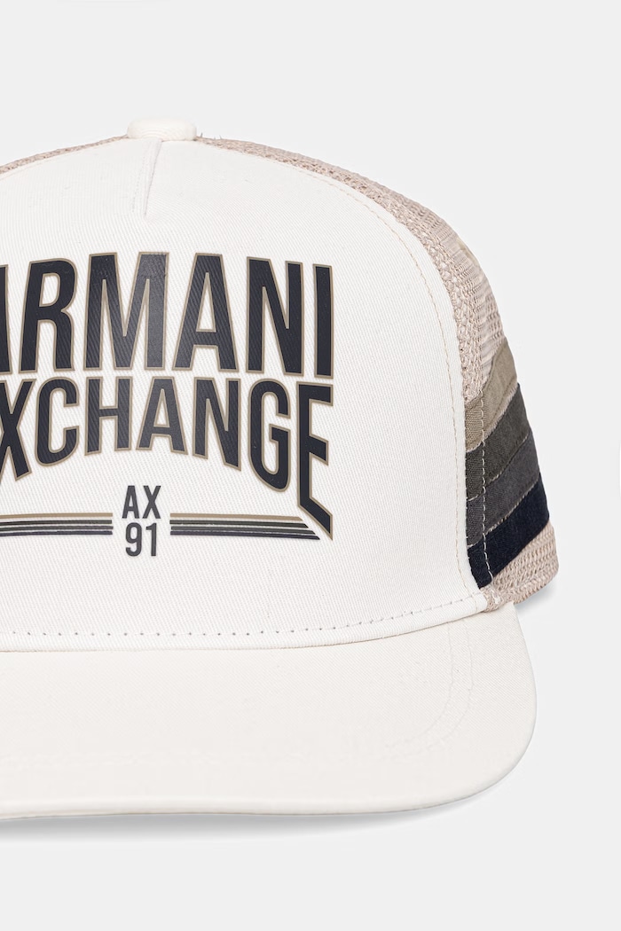 Armani Exchange Moška Snapback kapa XM002542.AF15502 bež SS26