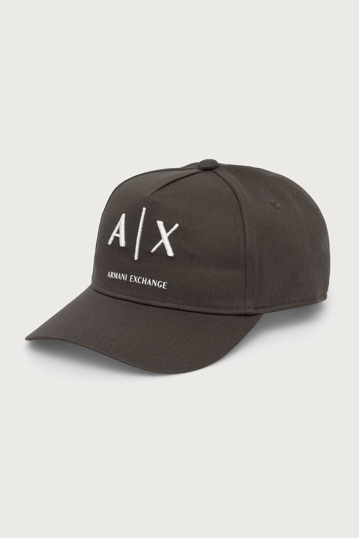 Armani Exchange Czapka bejsbolówka męska bawełniana zielony XM002696.AF15502