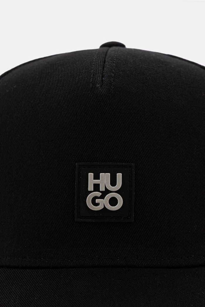 HUGO czapka z daszkiem trucker męska bawełniana Marsel-Trucker-SL 50560454 czarny SS26