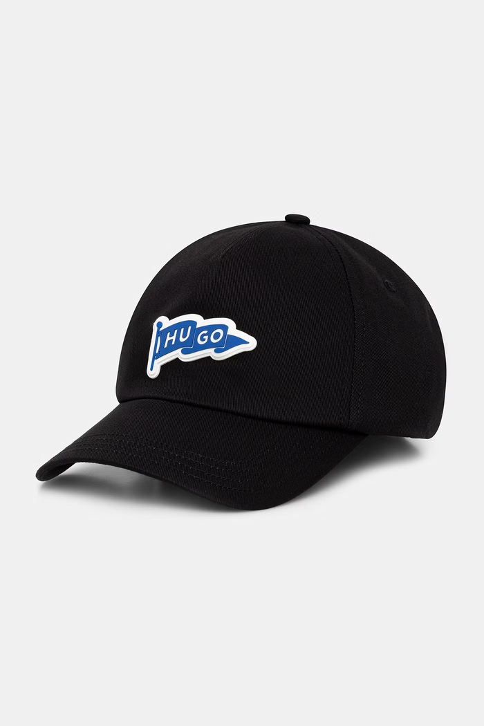 HUGO Blue șapcă pentru bărbați, din bumbac Jinko-Flag negru 50562321