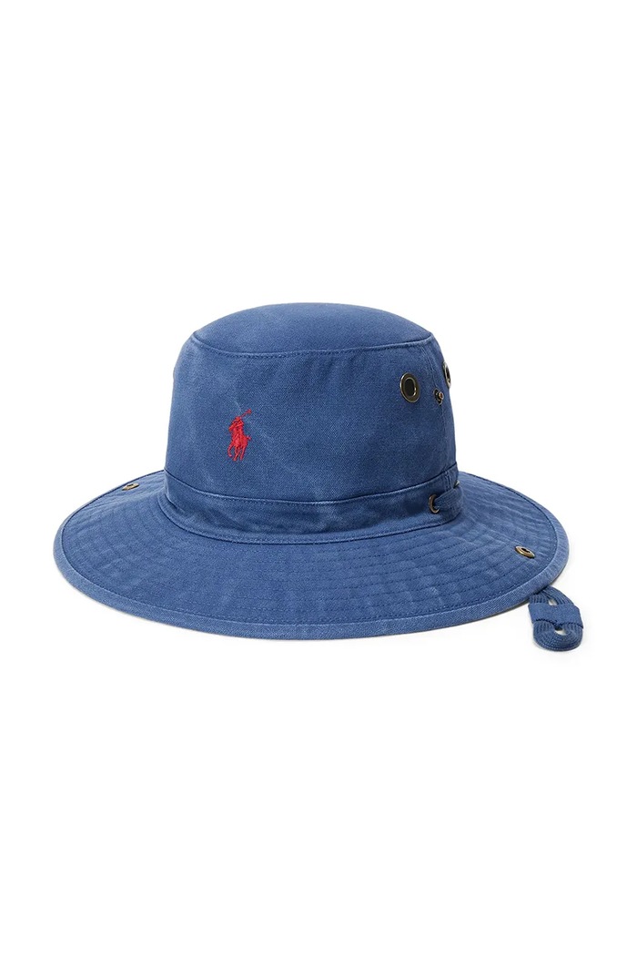 Polo Ralph Lauren COTTON-WOVEN SURF HAT pălărie cu boruri largi din bumbac pentru bărbați bleumarin 449973197004