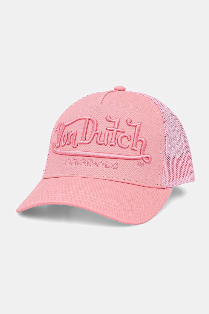 Von Dutch кепка чоловіча бавовняна рожевий VD.1.CB.EMB