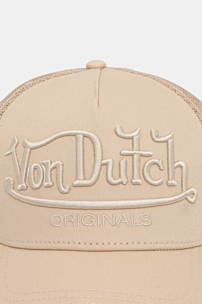 Von Dutch Șapcă de bărbați din bumbac VD.1.CB.EMB bej SS26