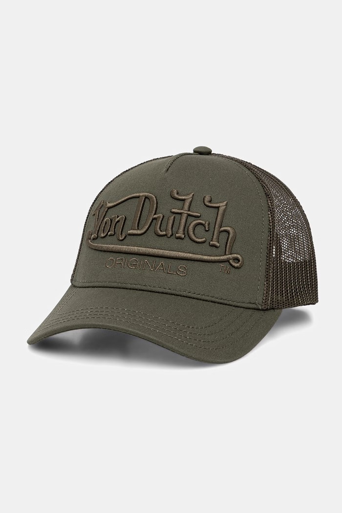 Von Dutch Καπέλο με γείσο Ανδρικό βαμβακερό πράσινο VD.1.CB.EMB