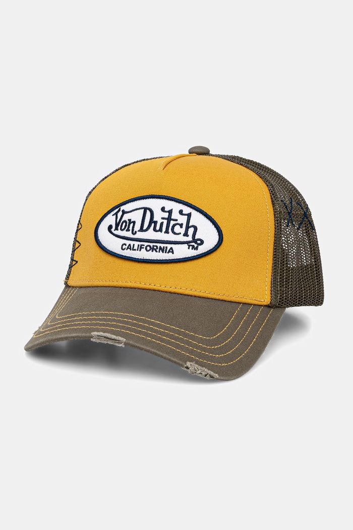 Von Dutch czapka trucker męska bawełniana zielony VD.1.CT.USED