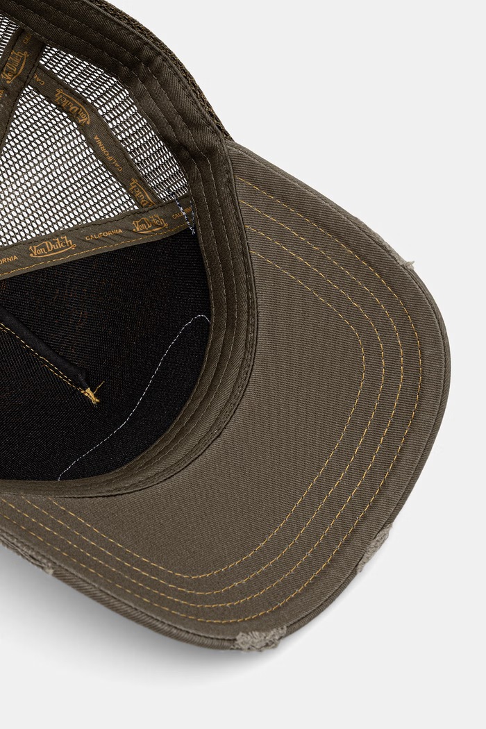 Von Dutch czapka trucker męska bawełniana zielony VD.1.CT.USED