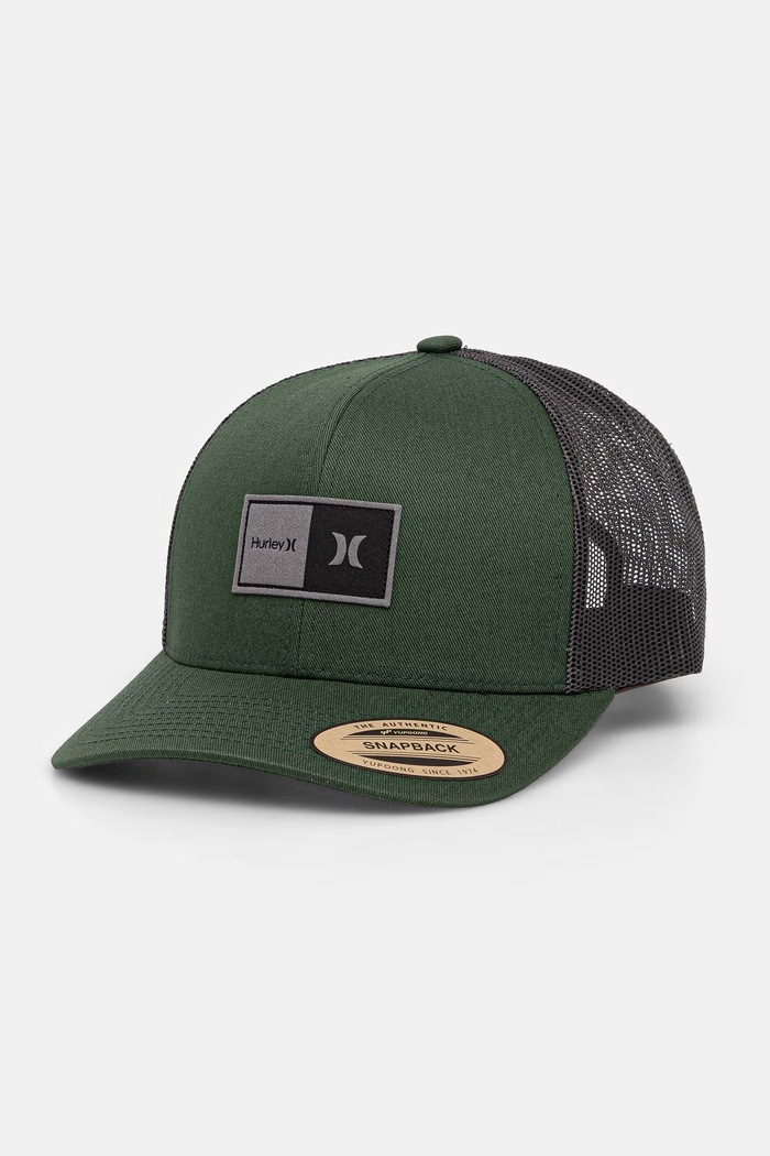 Hurley Snapback kapa moška zelena HIHM0058