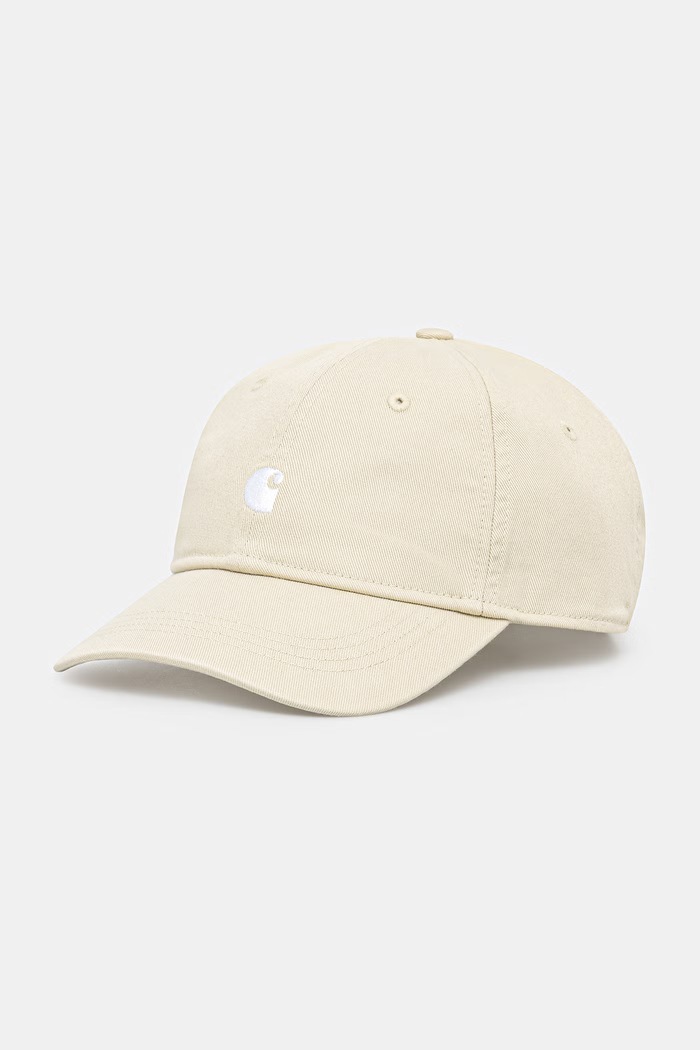 Carhartt WIP Madison Logo Cap καπέλο μπέιζμπολ βαμβακερό ανδρικό μπεζ I036730.3M7XX