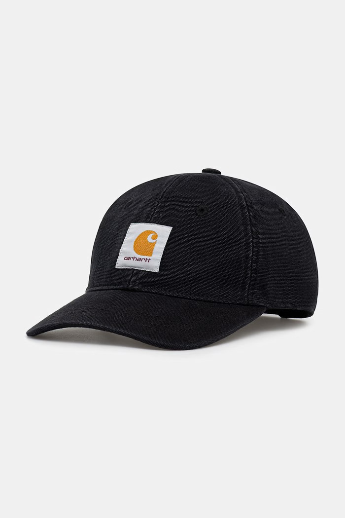 Carhartt WIP Canvas Cap καπέλο με γείσο βαμβακερό ανδρικό μαύρο I036654.8906