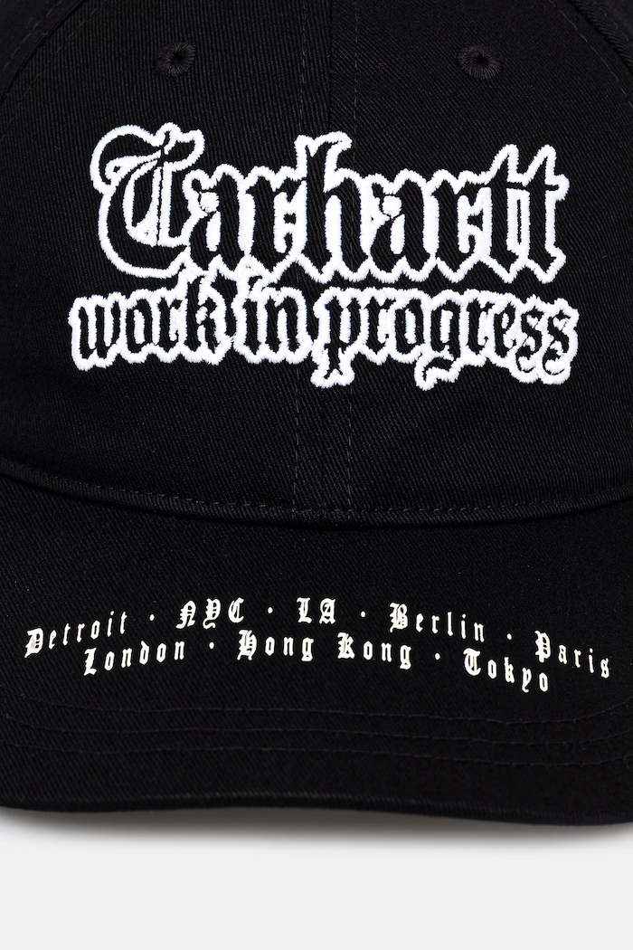 Carhartt WIP World Tour Cap καπέλο με γείσο βαμβακερό Ανδρικό I036341.0D2XX μαύρο SS26
