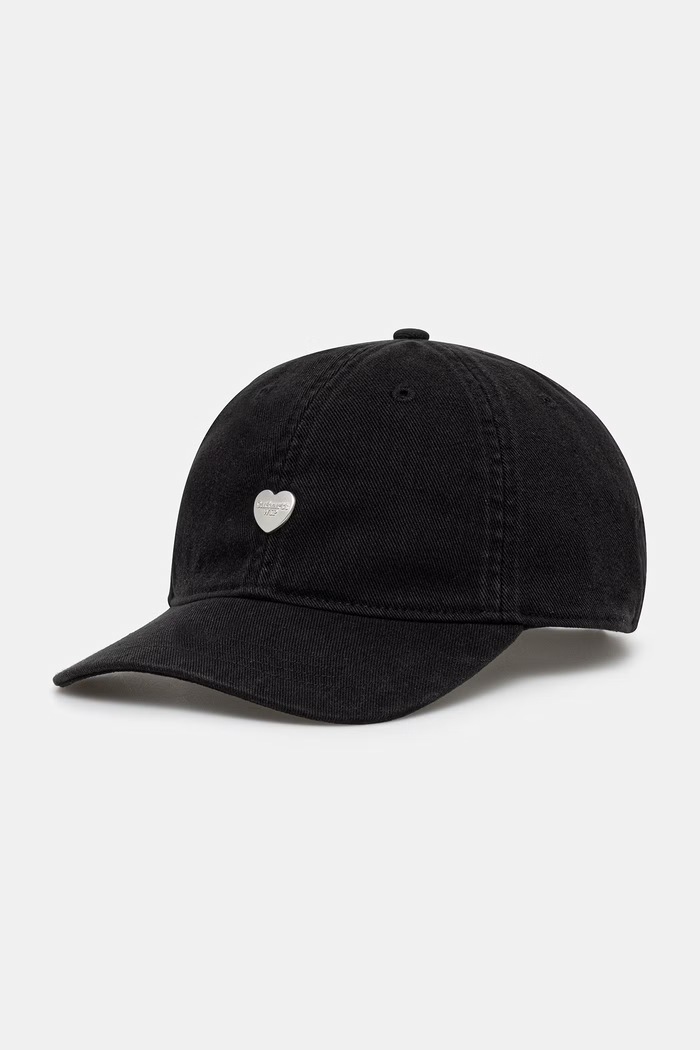 Carhartt WIP Heart Metal Cap καπέλο μπέιζμπολ βαμβακερό ανδρικό μαύρο I036302.0M4XX
