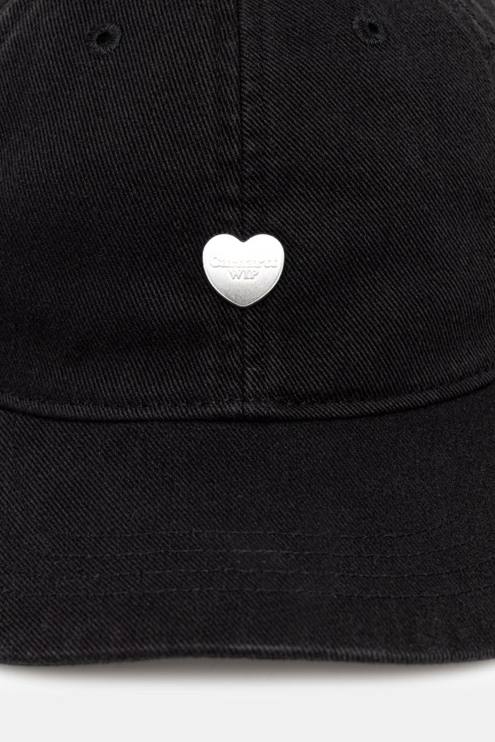 Carhartt WIP Heart Metal Cap καπέλο μπέιζμπολ βαμβακερό ανδρικό I036302.0M4XX μαύρο SS26