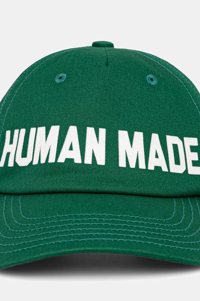 Human Made czapka z daszkiem bawełniana męska HM31GD020 zielony SS26