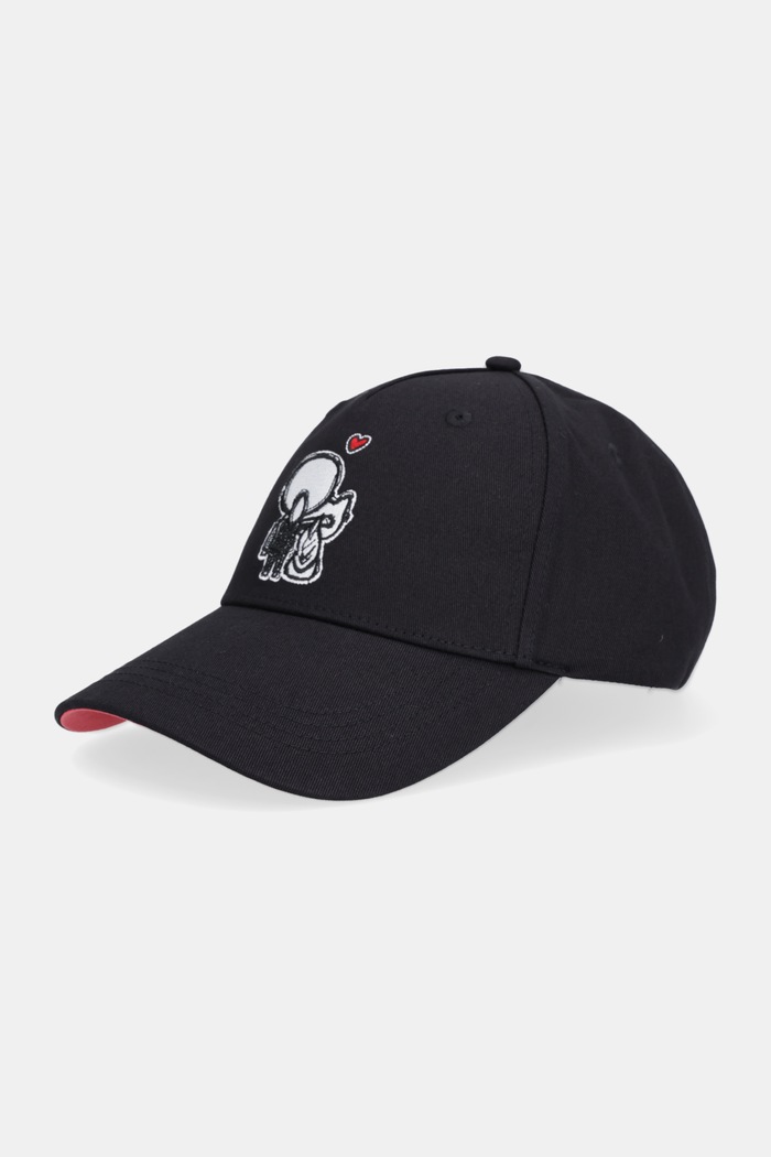 Karl Lagerfeld șapcă de baseball din bumbac IKON bumbac negru B1W33096