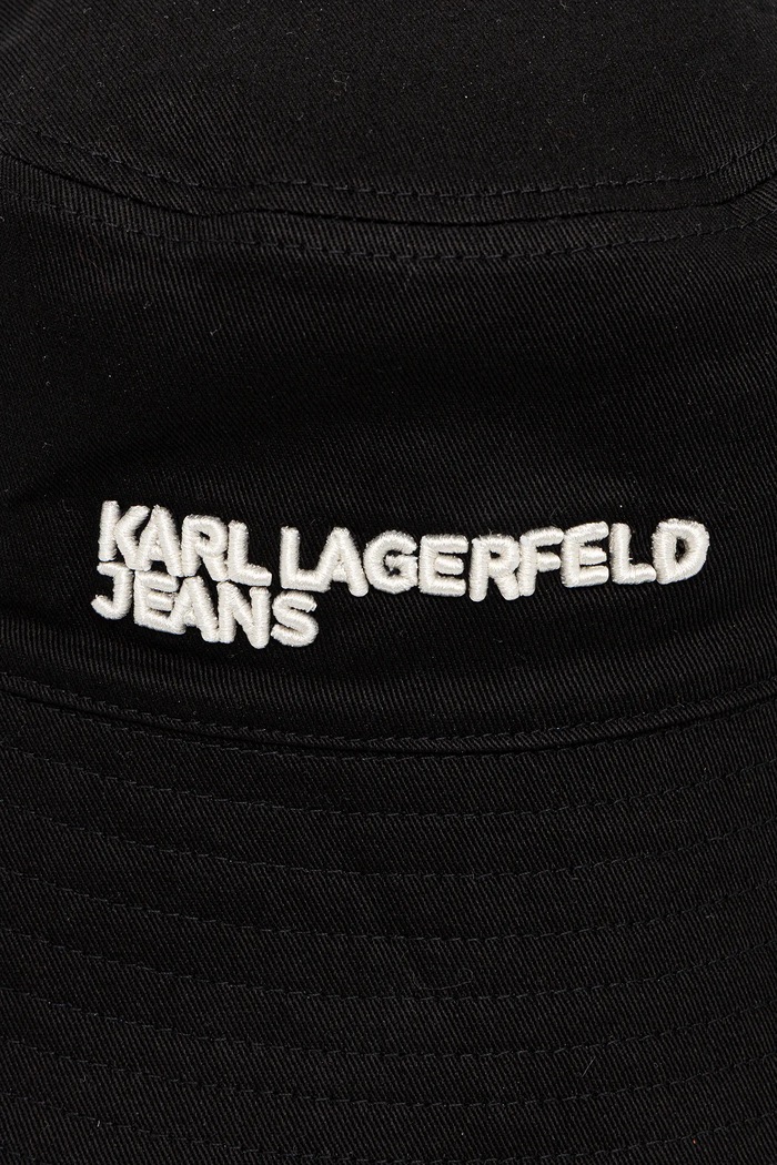 Bavlnený klobúk Karl Lagerfeld Jeans modrá B1W33056