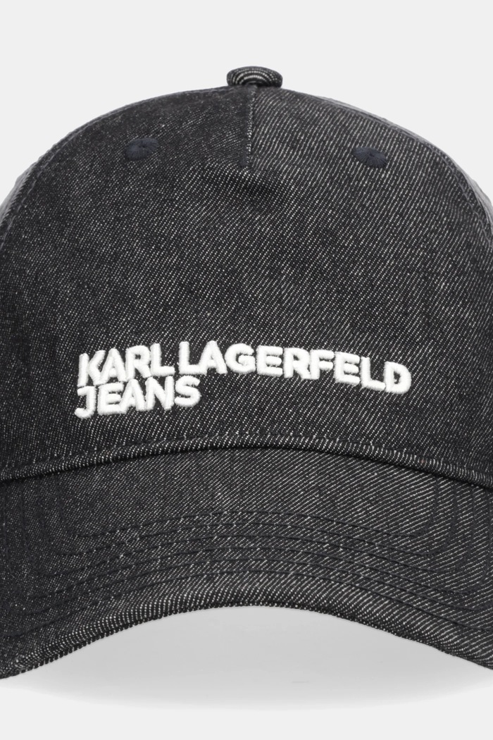 Džínsová šiltovka Karl Lagerfeld Jeans B1W33054 sivá SS26