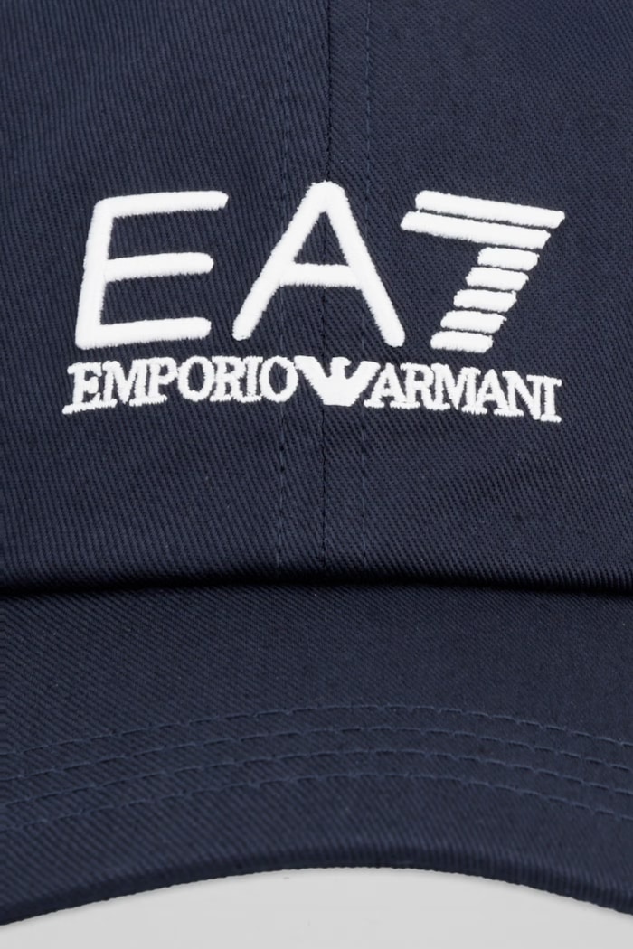 EA7 Emporio Armani czapka z daszkiem bawełniana AF15502.7X000592 granatowy SS26