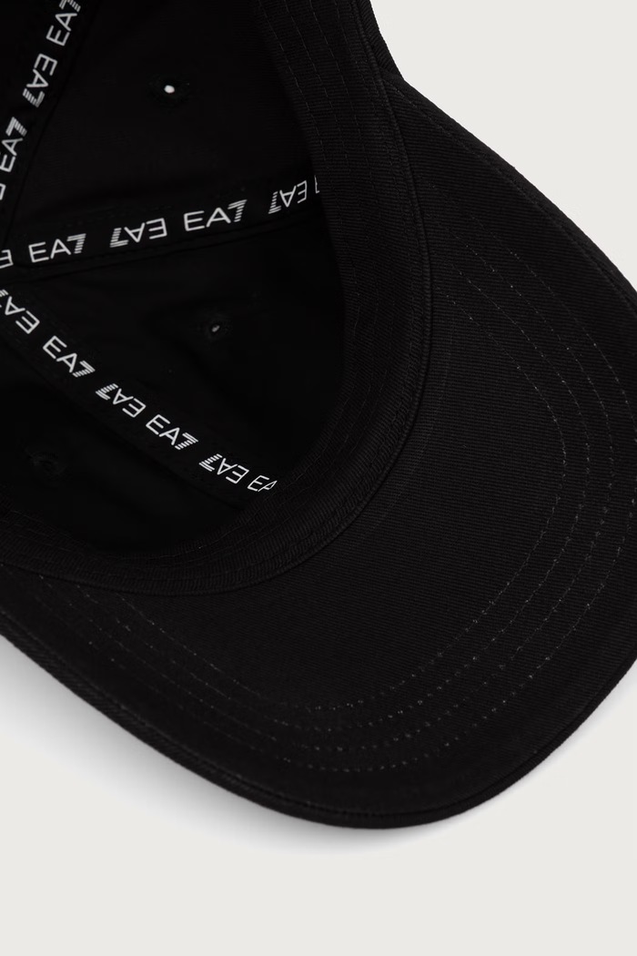 EA7 Emporio Armani καπέλο μπέιζμπολ βαμβακερό μαύρο AF15502.7X000592