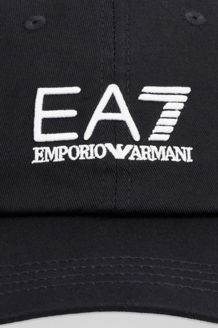 EA7 Emporio Armani czapka z daszkiem bawełniana AF15502.7X000592 czarny SS26