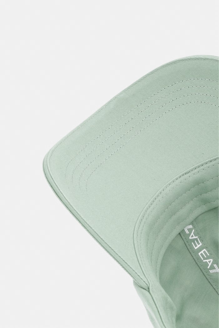EA7 Emporio Armani czapka bejsbolówka bawełniana zielony AF15502.7X000597
