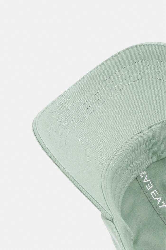 EA7 Emporio Armani czapka bejsbolówka bawełniana zielony AF15502.7X000597