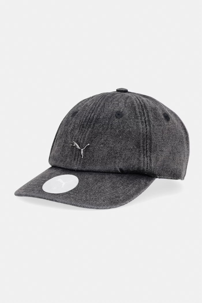 Puma bejzbalová čiapka rifľová Wardrobe Essential čierna 025968