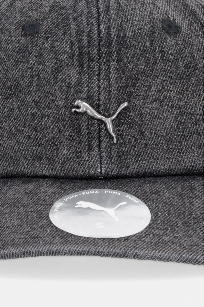 Puma bejzbalová čiapka rifľová Wardrobe Essential 025968 čierna SS26