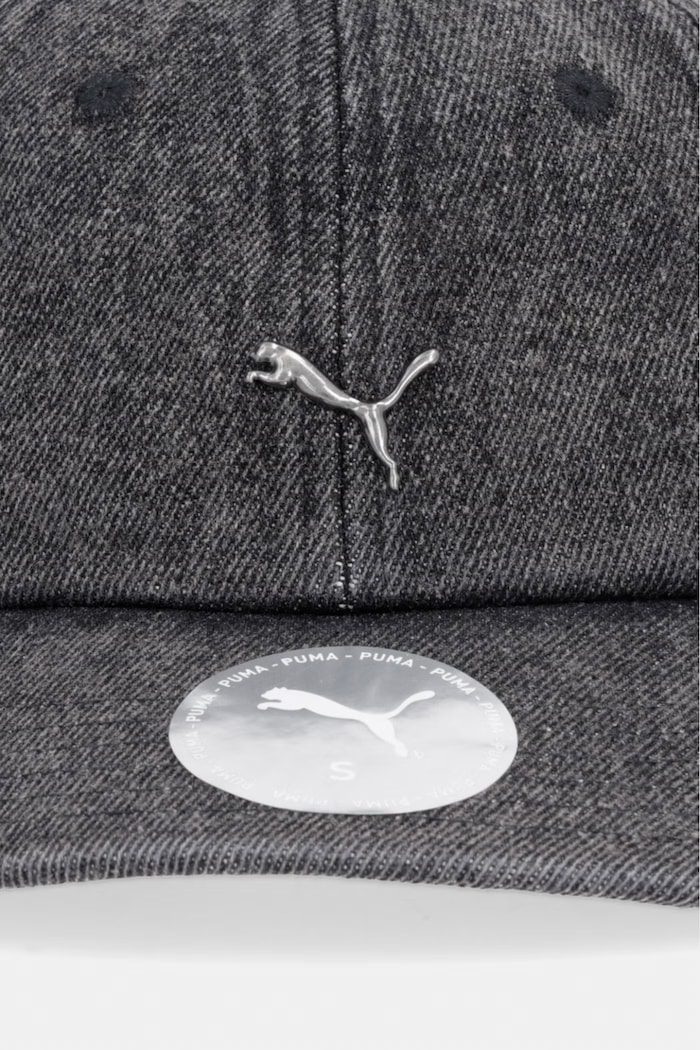 Puma bejzbalová čiapka rifľová Wardrobe Essential 025968 čierna SS26