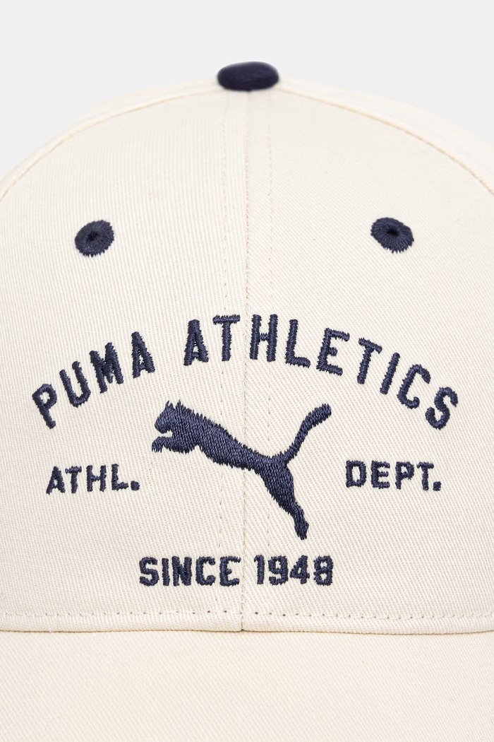Puma καπέλο με γείσο βαμβακερό Wardrobe Essential 026851 μπεζ SS26