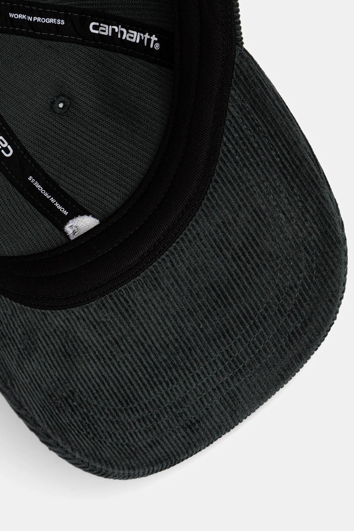 Samtana kapa sa šiltom Carhartt WIP Harlem Cap zelena I036729.3T3XX