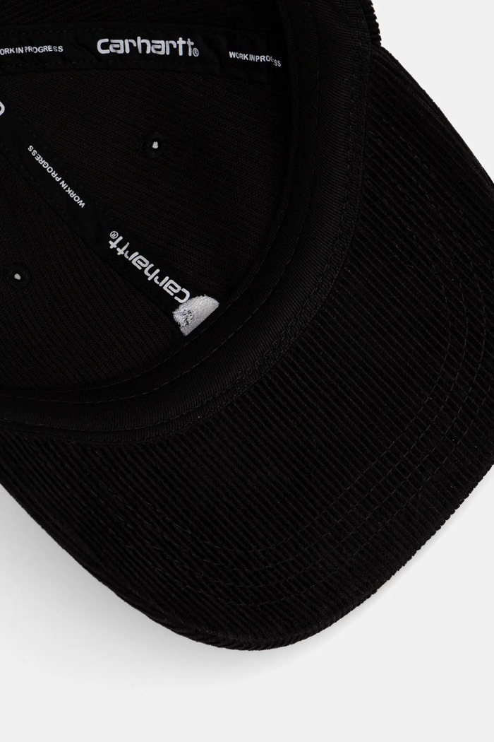 Κοτλέ καπέλο μπέιζμπολ Carhartt WIP Harlem Cap μαύρο I036729.0D2XX