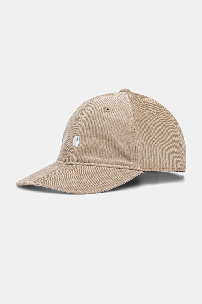 Хлопковая кепка Carhartt WIP Harlem Cap гладкий бежевый I036729.11DXX