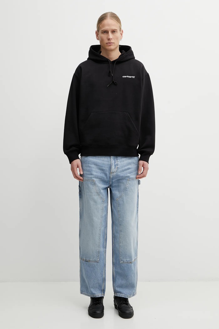 Μπλούζα Carhartt WIP Hooded Caps Sweat I036066.89XX μαύρο