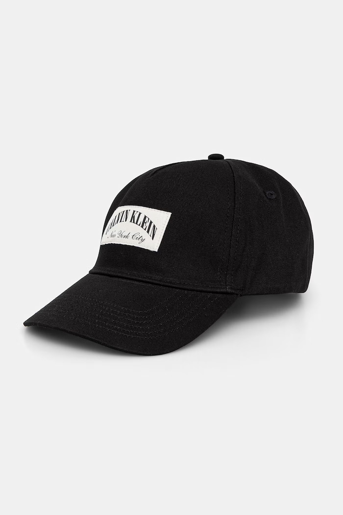Calvin Klein baseballová čepice bavlněná černá LV04D5103G