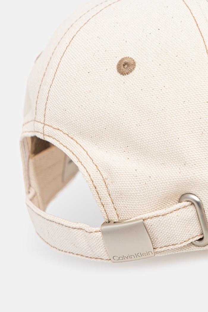 Αξεσουάρ Calvin Klein καπέλο μπέιζμπολ βαμβακερό LV04F5061G μπεζ
